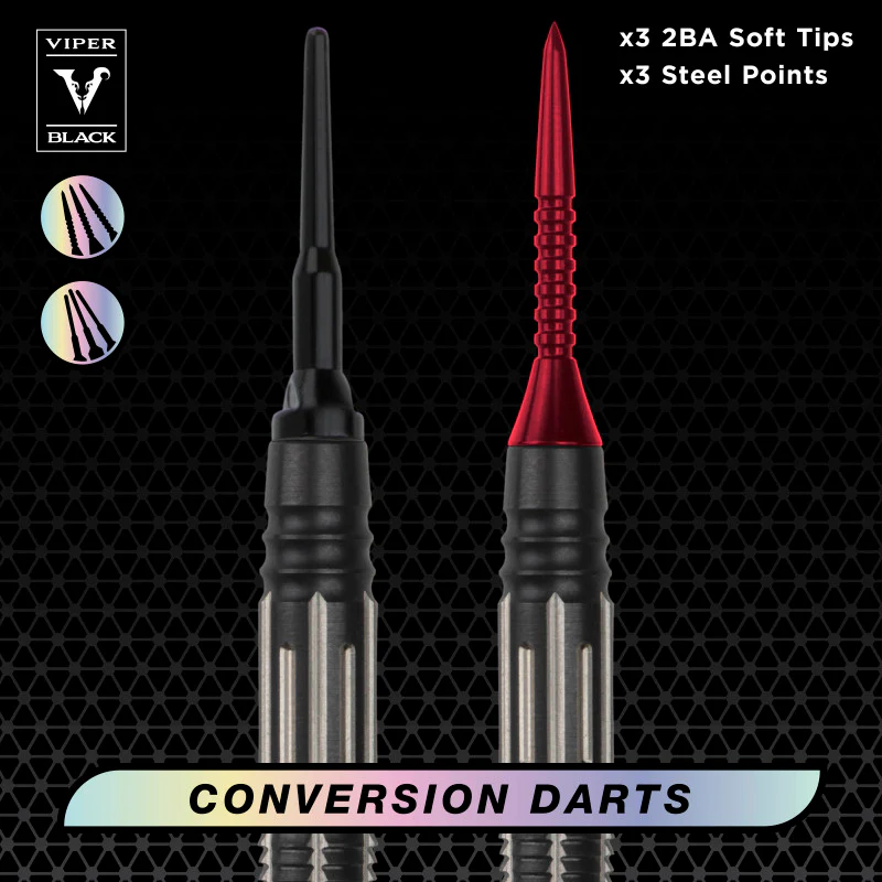 VIPER RED FLUX STEEL-SOFT TIP CONVERSION DARTS GLD PRODUCTS 20 GRAM 21-1225