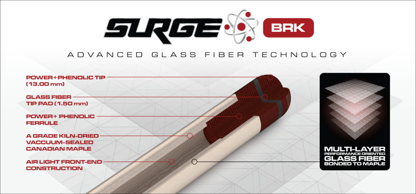 CUETEC AVID SURGE BREAK CUE BLACK GOLD BRAND NEW 95-330NW SHIPS FREE