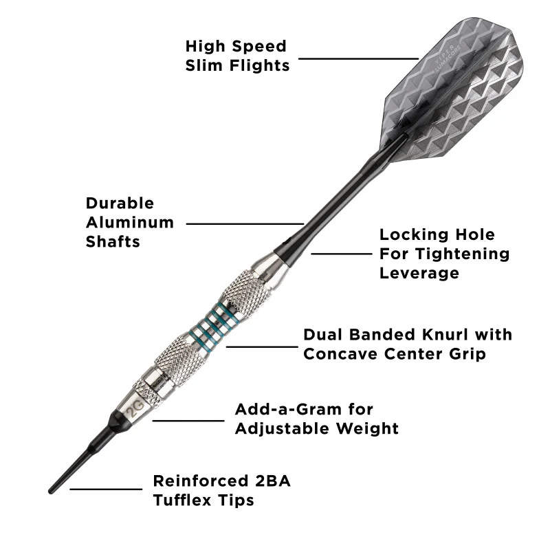 VIPER BOBCAT DARTS 20-0912 ADJUST 16-19 GRAMS NEW FREE FLIGHTS FREE SHIPPING