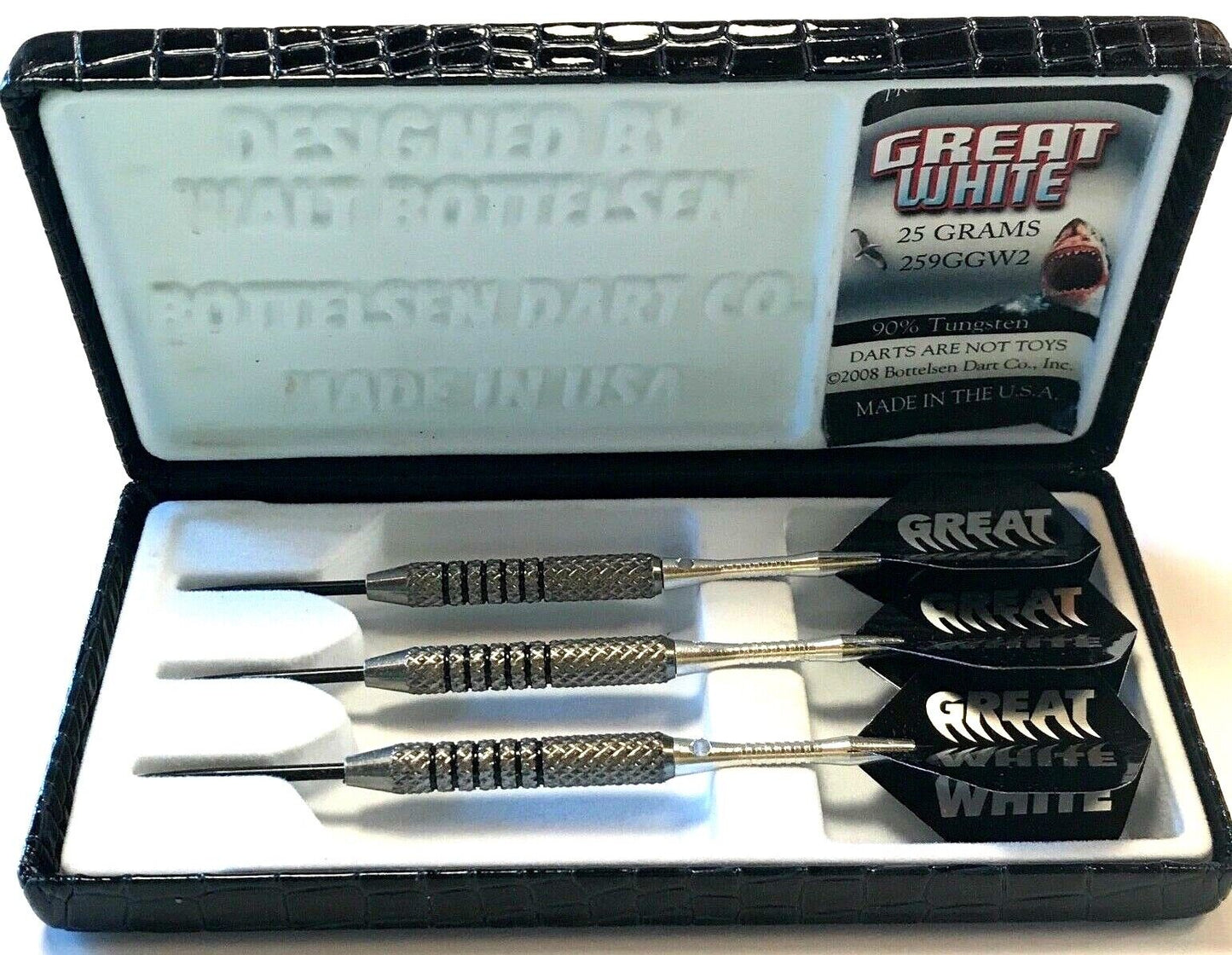 GREAT WHITE 259GGW2 STEEL TIP 25 GR BOTTELSEN DARTS BRAND NEW FREE SHIPPING