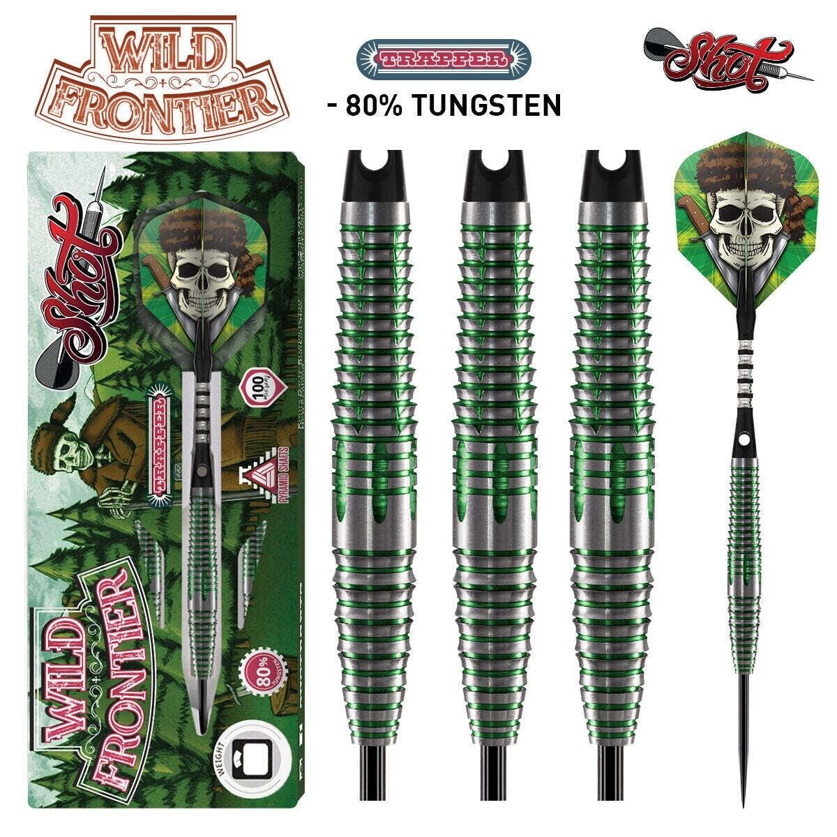 SHOT DARTS WILD FRONTIER TRAPPER 24 GRAM STEEL TIP NEW SHIPS FREE FREE FLIGHTS