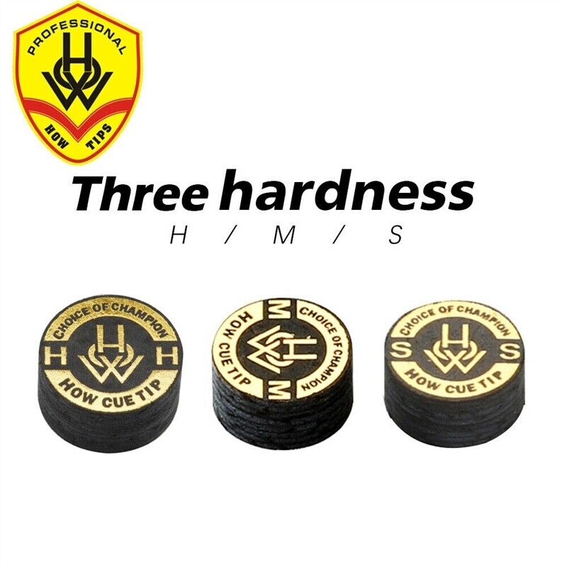HOW BLACK HARD H POOL CUE TIPS BEWARE OF COPYCATS! BRAND NEW FREE SHIPPING