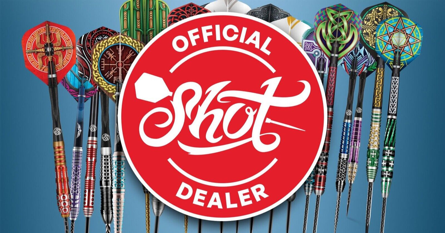 SHOT DARTS MODEL AI CYBERPUNK 24 GRAM STEEL TIP NEW SHIPS FREE FREE FLIGHTS
