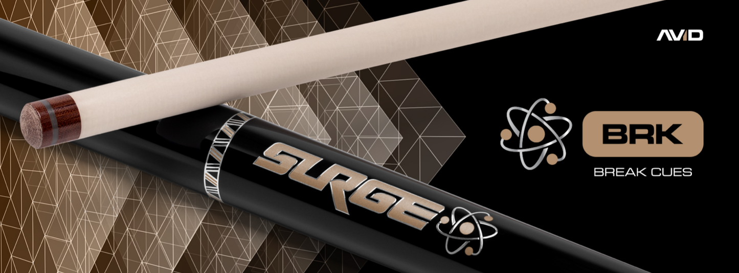 CUETEC AVID SURGE BREAK CUE BLACK GOLD BRAND NEW 95-330NW SHIPS FREE