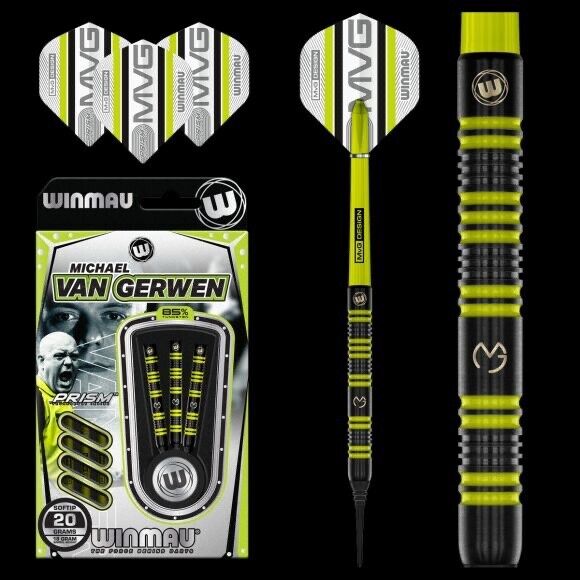 WINMAU MICHAEL VAN GERWEN 85% TUNGSTEN SOFT TIP DRT 20GR SHIPS FREE N BONUS