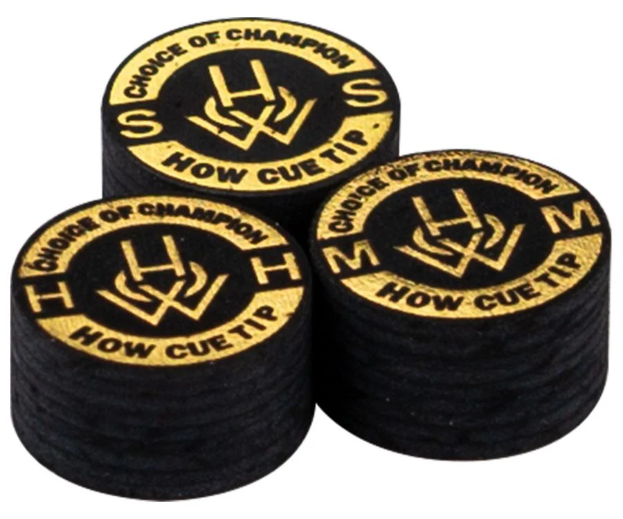 HOW BLACK MEDIUM M POOL CUE TIPS BEWARE OF COPYCATS! BRAND NEW FREE SHIPPING