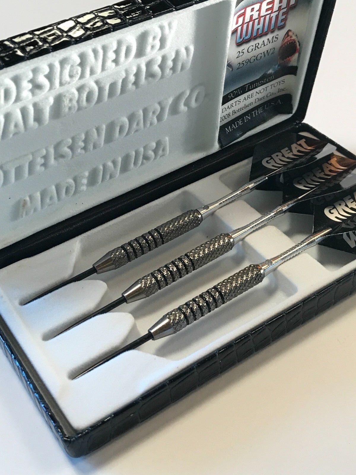 GREAT WHITE 259GGW2 STEEL TIP 25 GR BOTTELSEN DARTS BRAND NEW FREE SHIPPING