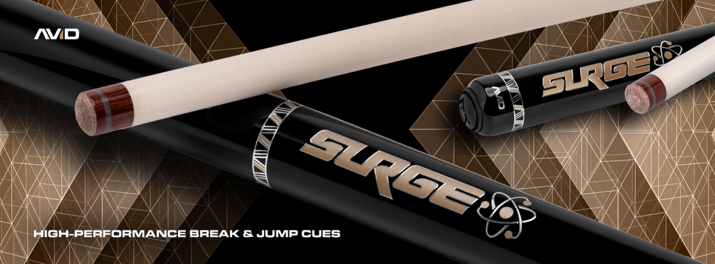 CUETEC AVID SURGE BREAK CUE BLACK GOLD BRAND NEW 95-330NW SHIPS FREE