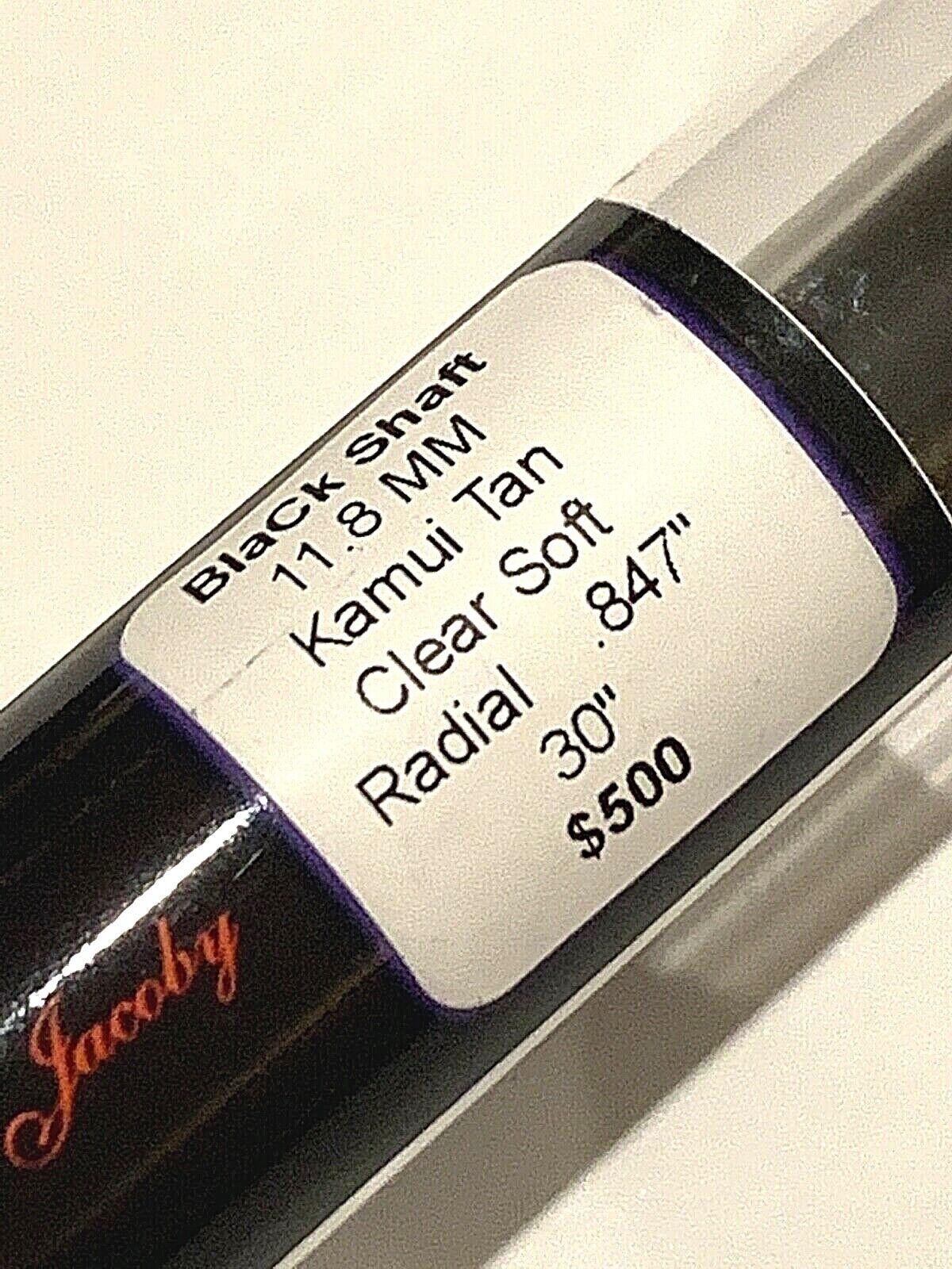 JACOBY BLACK 30" CARBON SHAFT RADIAL PIN NEW KAMUI TIP 11.8 MM FREE SHIPPING
