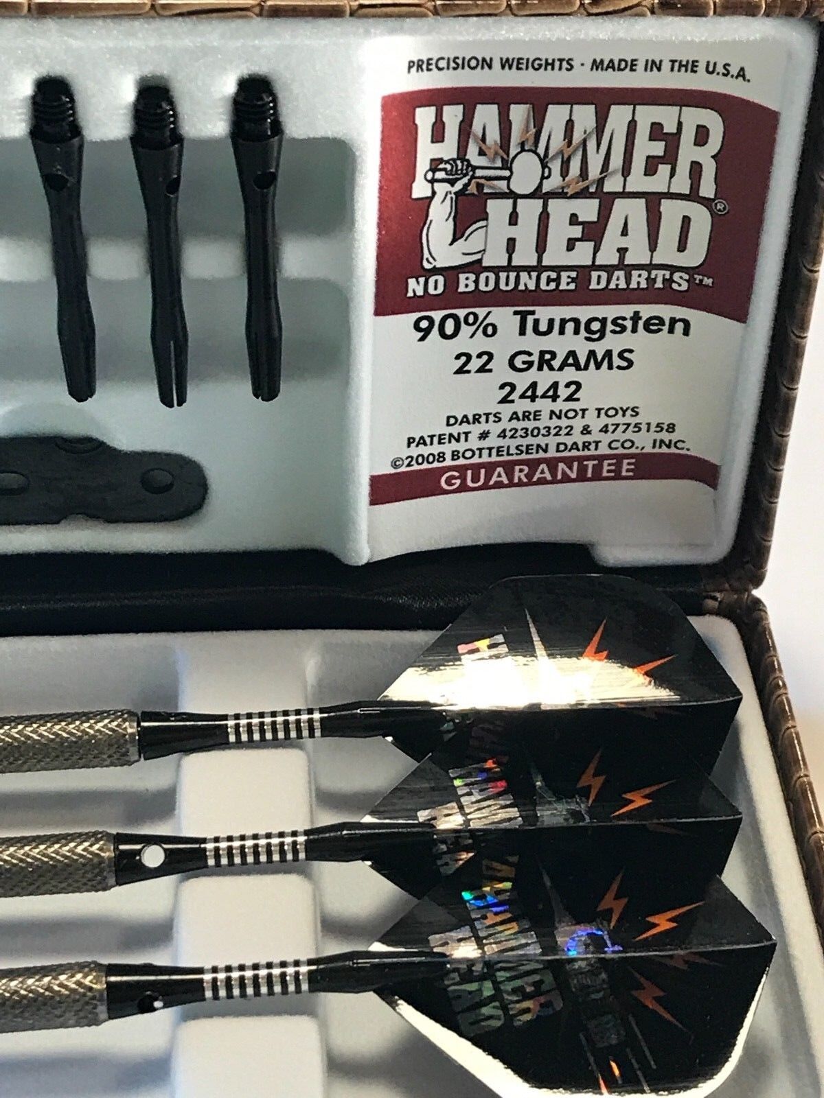 HAMERHEAD STEEL DARTS 2442 NO BOUNCE 22 GRAM 90% TUNGSTUN FREE SHIPPING N MORE