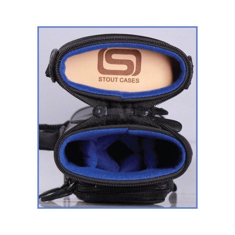 STOUT 3 BUTT 4 SHAFT POOL CUE CASE HIGH END BLACK BRAND NEW FREE SHIPPING