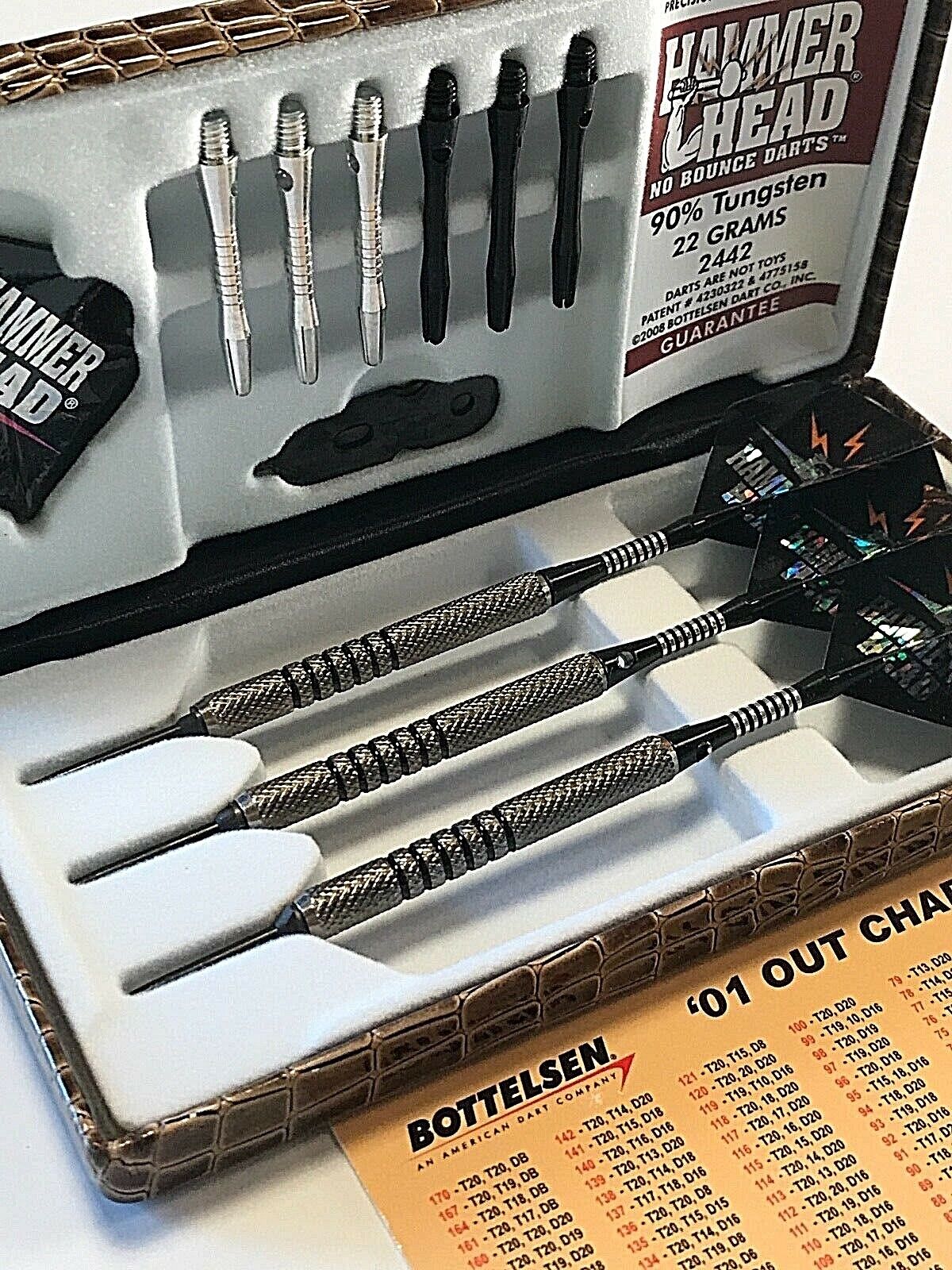 HAMERHEAD STEEL DARTS 2442 NO BOUNCE 22 GRAM 90% TUNGSTUN FREE SHIPPING N MORE