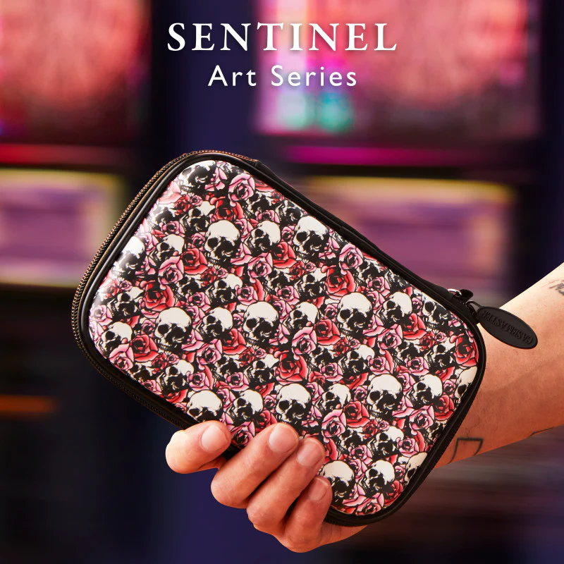 CASEMASTER SINISTER SKULLS DART CASE SENTINEL 36-9003 FREE FLIGHTS SHIPS FREE