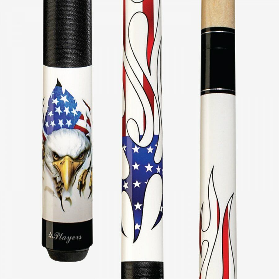 PLAYERS PATRIOTIC POOL CUE D-PEG BRAND NEW FREE SHIPPING FREE HARD CASE