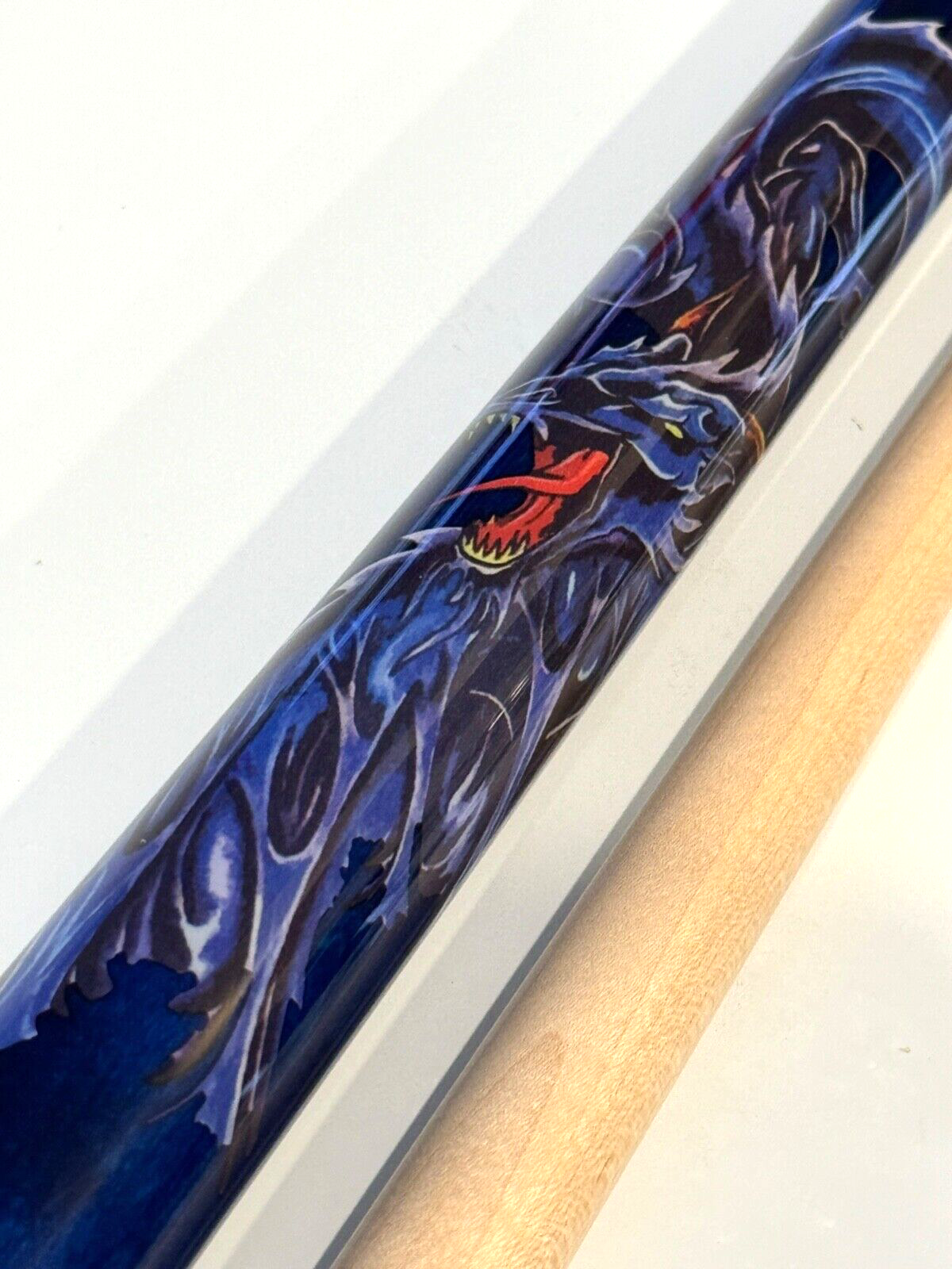 VIKING BLUE DRAGON POOL CUE 13.00 MM VIKORE SHAFT NEW SHIPS FREE N  FREE CASE