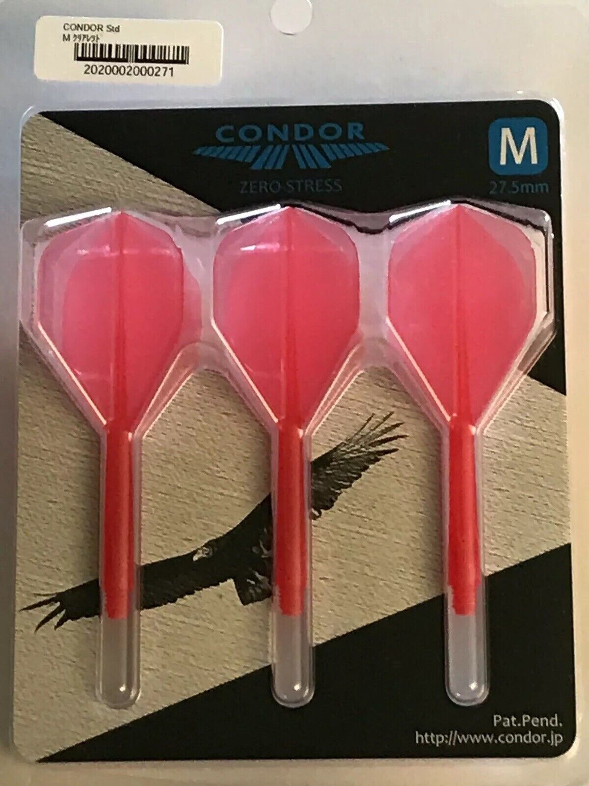 CONDOR SMALL SHAPE ZERO STRESS FLIGHTS RED MEDIUM LENGTH  FREE SHIPPING