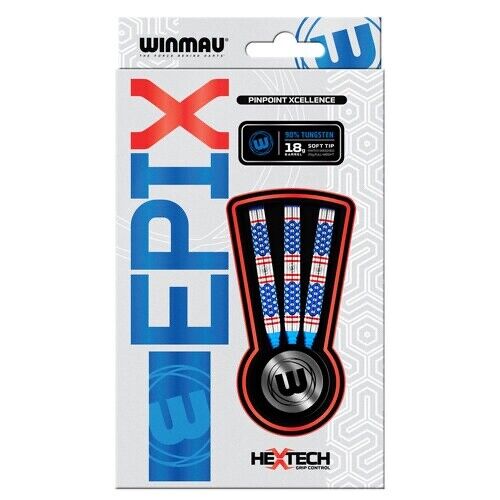 WINMAU EPIX PINPOINT 22 GRAM STEEL TIP DARTS 90% TUNGSTUN SHIP FREE FREE FLIGHTS