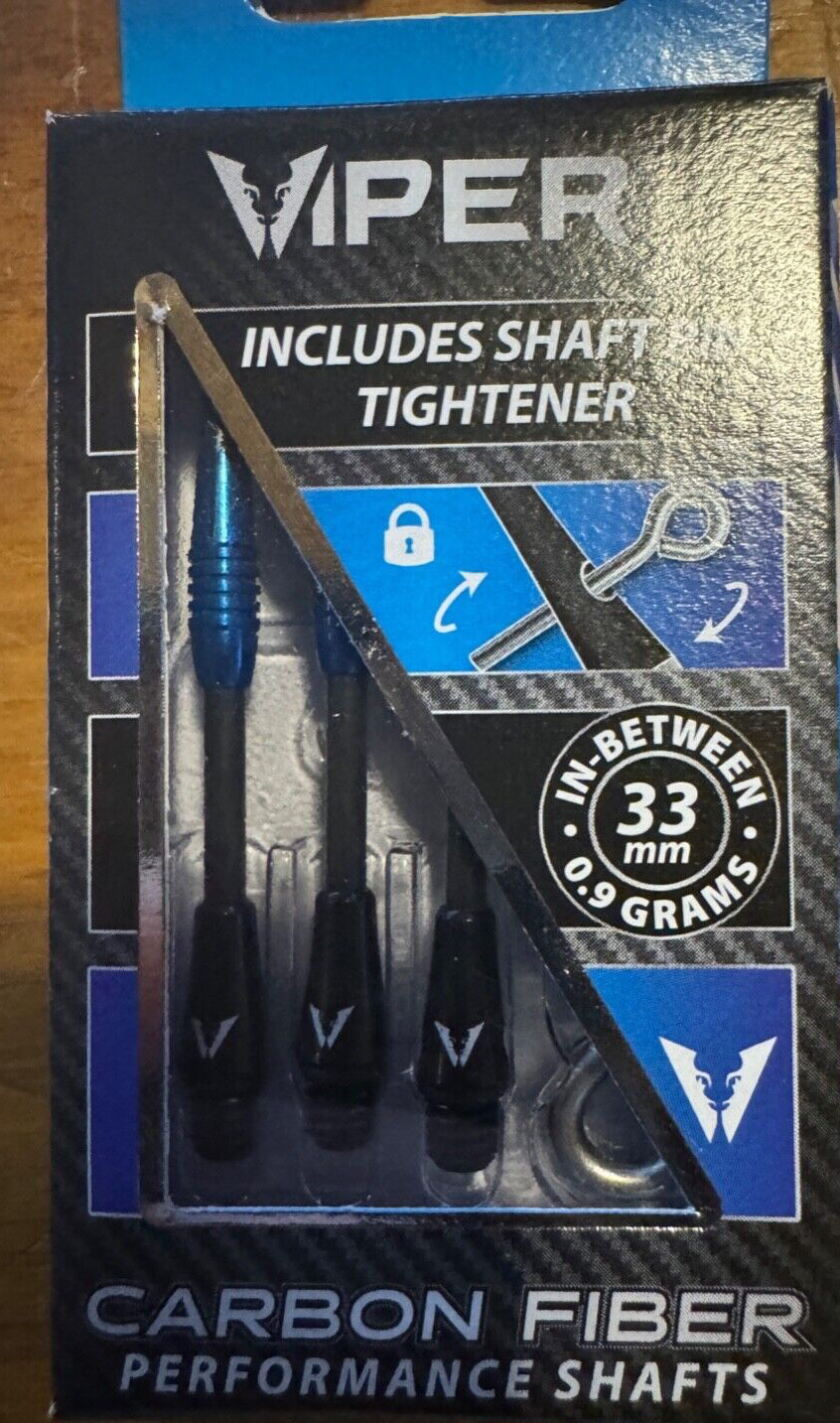 VIPER CARBON FIBER SHAFTS INBETWEEN 33MM BLUE TOPS BRAND NEW SHIP FREE W/ ORINGS