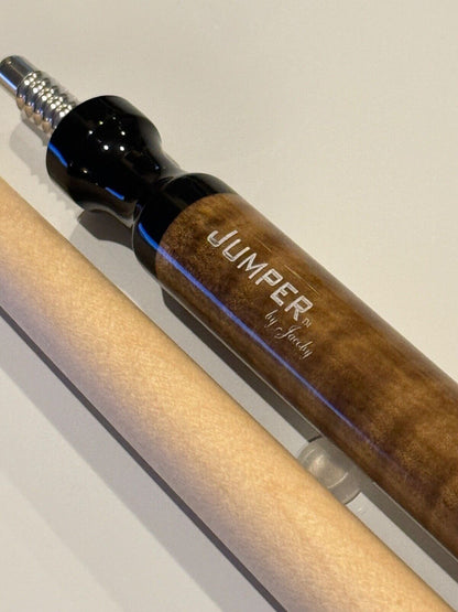 JACOBY JUMP CUE THE JUMPER BROWN STAIN NEW DESIGN FREE SHIPPING FREE CASE TOO!!