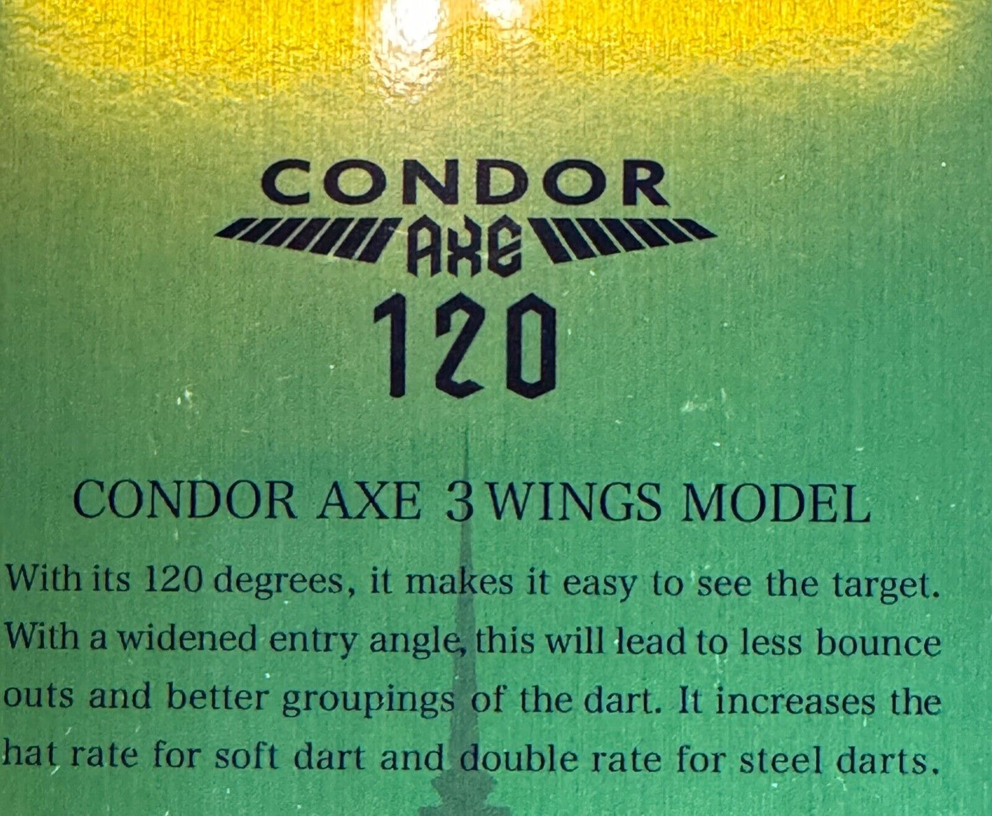 CONDOR AXE 120 LONG RED  DART FLIGHTS 30 MM STANDARD 3 WING SHIP FREE NEW