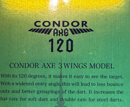 CONDOR AXE 120 LONG RED  DART FLIGHTS 30 MM STANDARD 3 WING SHIP FREE NEW