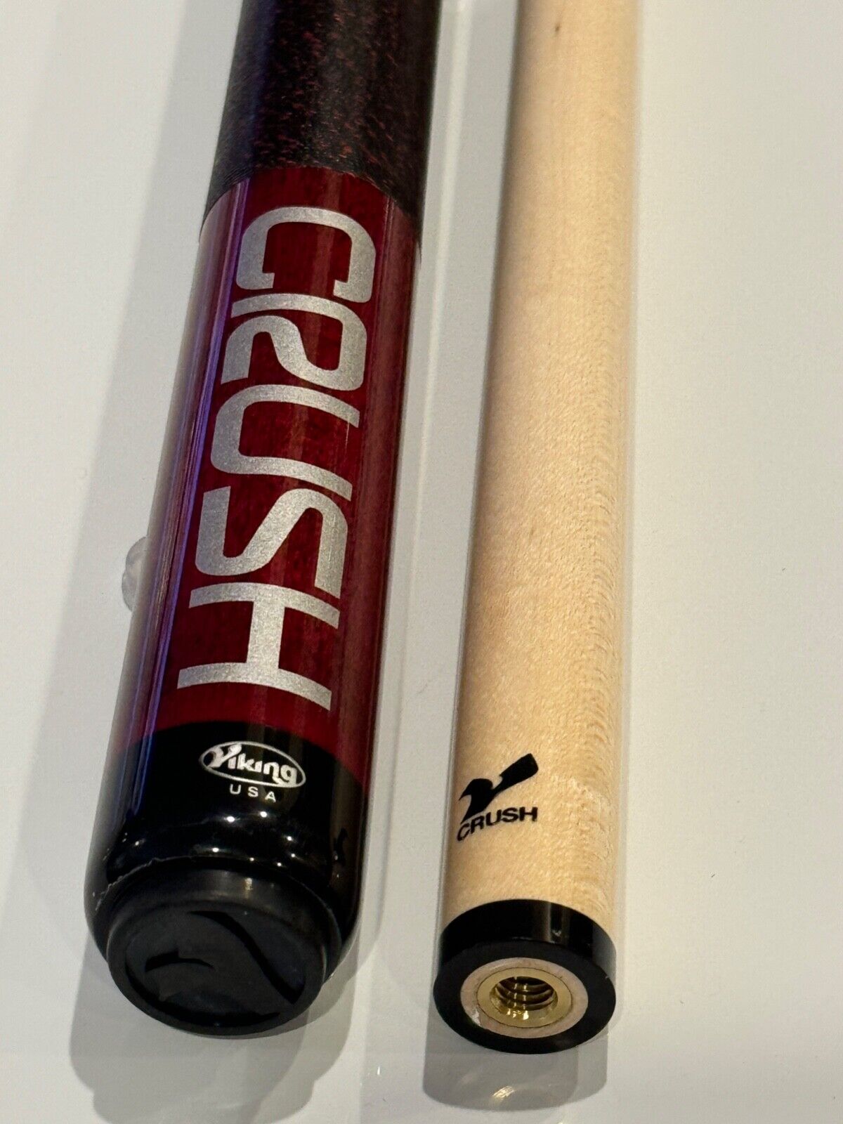 VIKING RED CRUSH BREAK JUMP CUE V CRUSH SHAFT LINEN NEW SHIPS FREE N FREE CASE