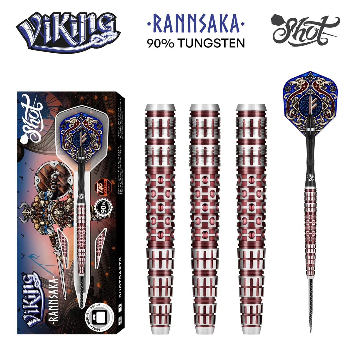 SHOT DARTS MODEL VIKING RANNSAKA 24 GRAM STEEL TIP NEW  SHIPS FREE FREE FLIGHTS