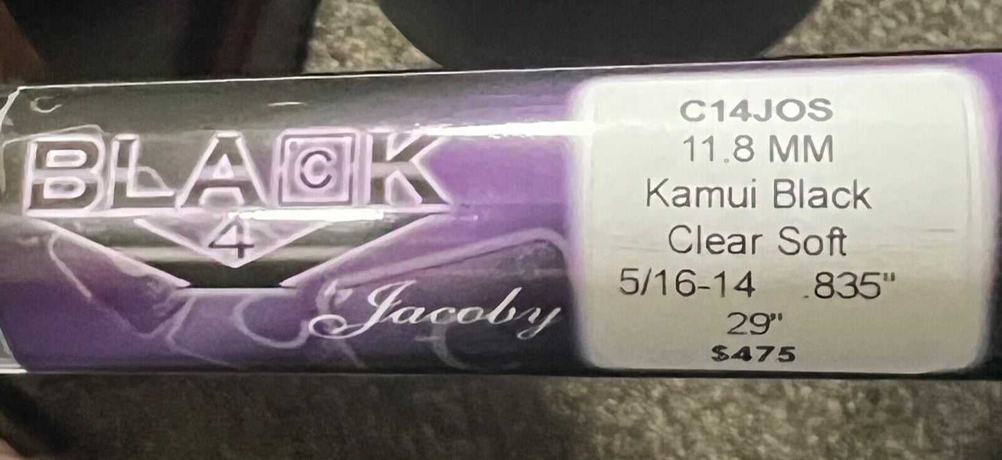 JACOBY  BLACK 4.0  CARBON SHAFT  11.8 MM 5/16 X 14 KAMUI TIP FREE CASE SHIP FREE