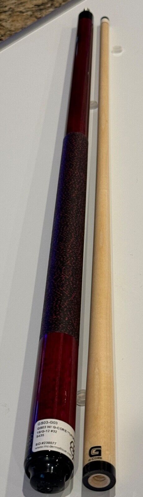 MCDERMOTT GS03 POOL CUE FREE 12.00 MM GCORE USA MADE NEW FREE SHIPPING FREE CASE