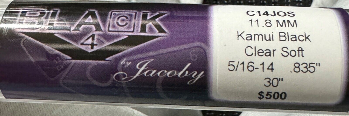 JACOBY 30" 4.0 BLACK CARBON SHAFT 11.8 MM 5/16 X 14 KAMUI TIP FREE CSE SHIP FREE