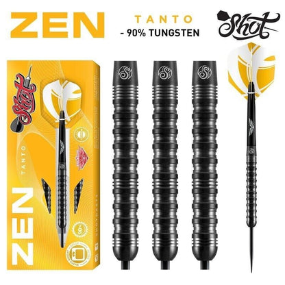 SHOT DARTS MODEL ZEN TANTO 24 GRAM STEEL TIP NEW  SHIPS FREE FREE FLIGHTS