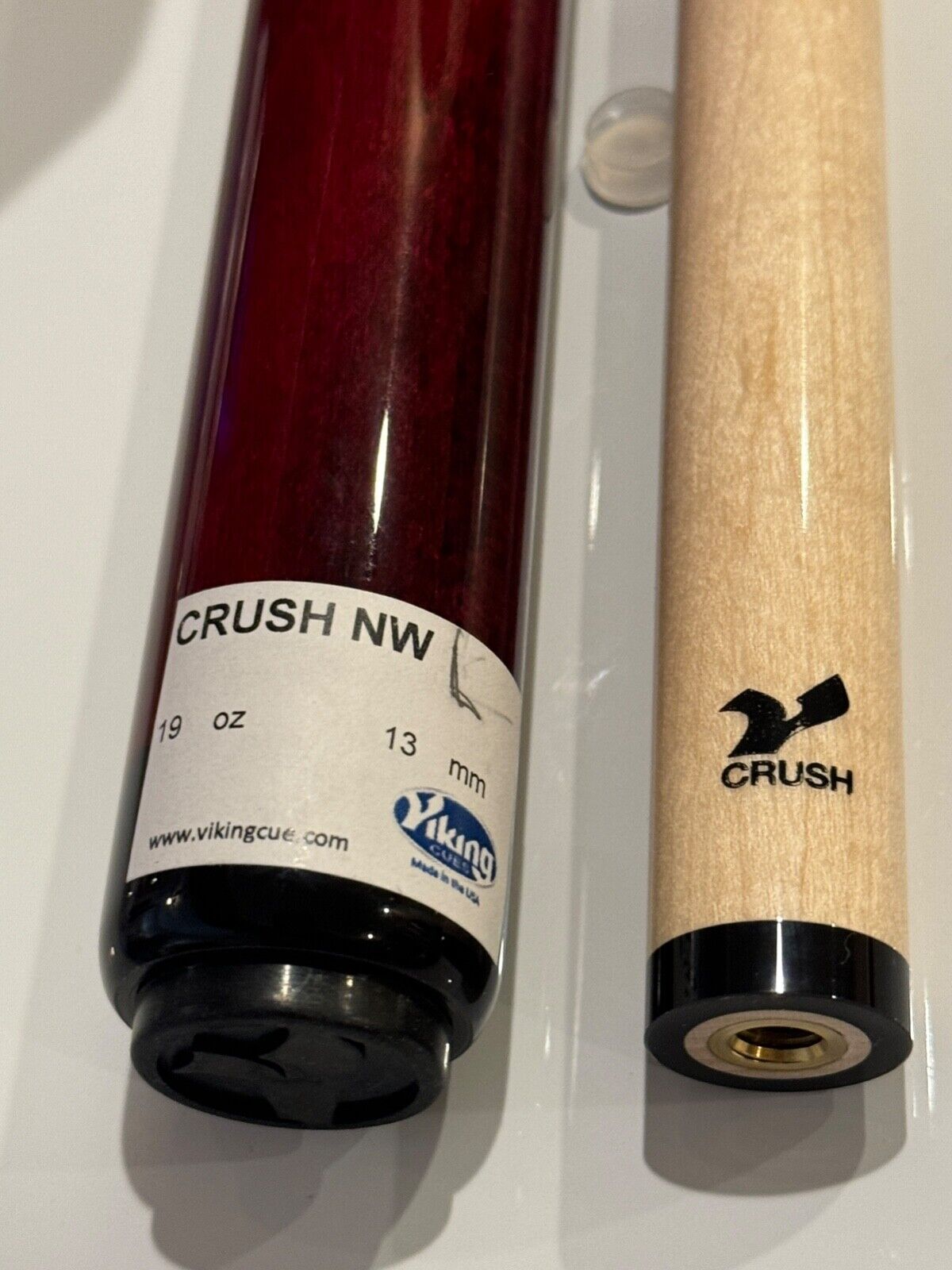 VIKING RED CRUSH BREAK CUE V CRUSH SHAFT LINEN NEW SHIPS FREE N FREE CASE