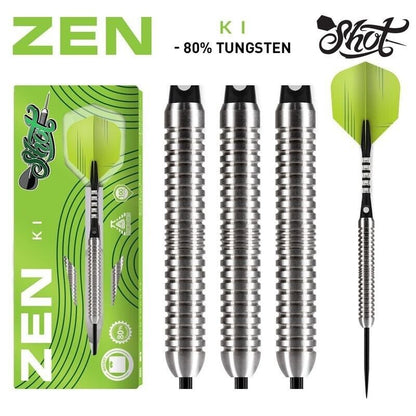 SHOT DARTS MODEL ZEN KI 26  GRAM STEEL TIP NEW  SHIPS FREE FREE FLIGHTS