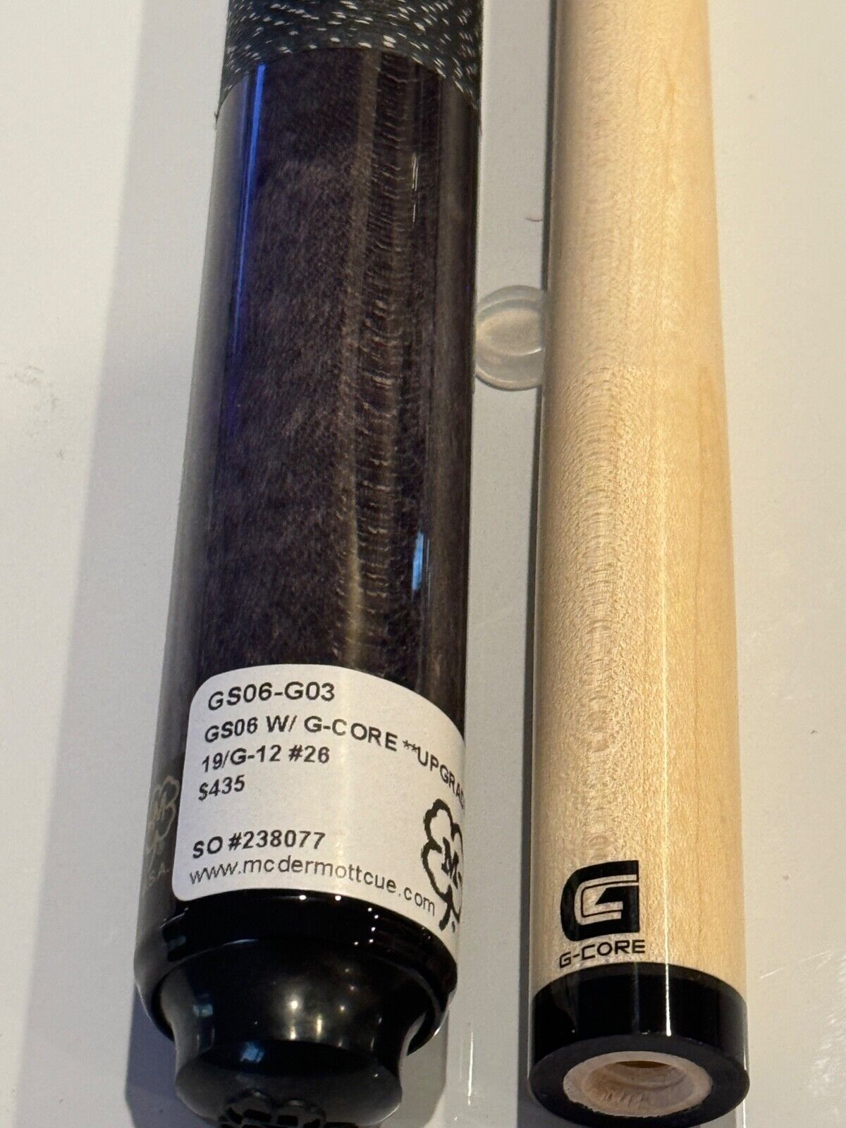 MCDERMOTT GS06 POOL CUE FREE 12.00 MM GCORE USA MADE NEW FREE SHIPPING FREE CASE