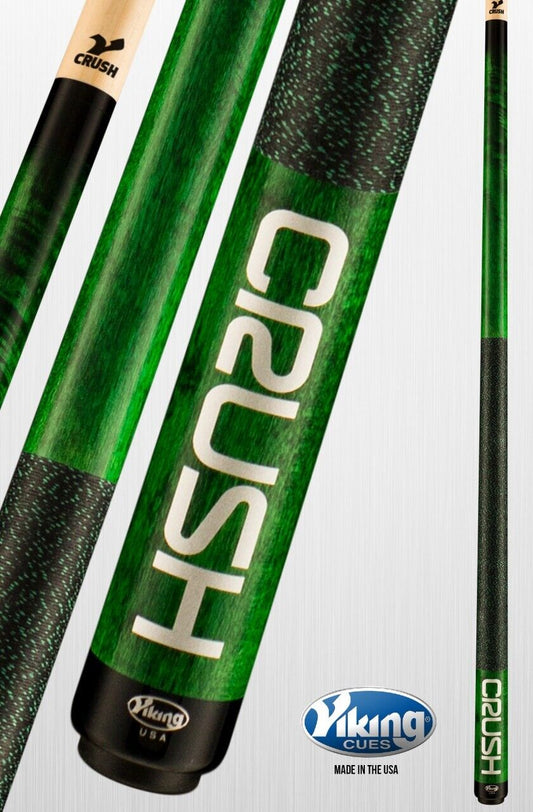 VIKING GREEN CRUSH BREAK CUE V CRUSH SHAFT LINEN NEW SHIPS FREE N FREE CASE