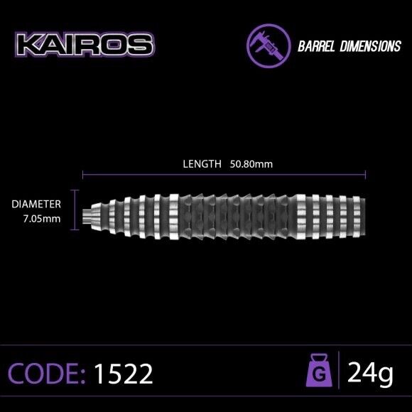 WINMAU KAIROS RIPSAW 23 GR STEEL TIP DARTS 90% TUNGSTEN SHIPS FREE FREE FLIGHTS