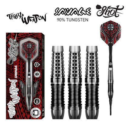 SHOT DARTS SOFT TIP TRIBAL WEAPON SAVAGE 18 GR TUNGSTEN SHIPS FREE FREE FLIGHTS