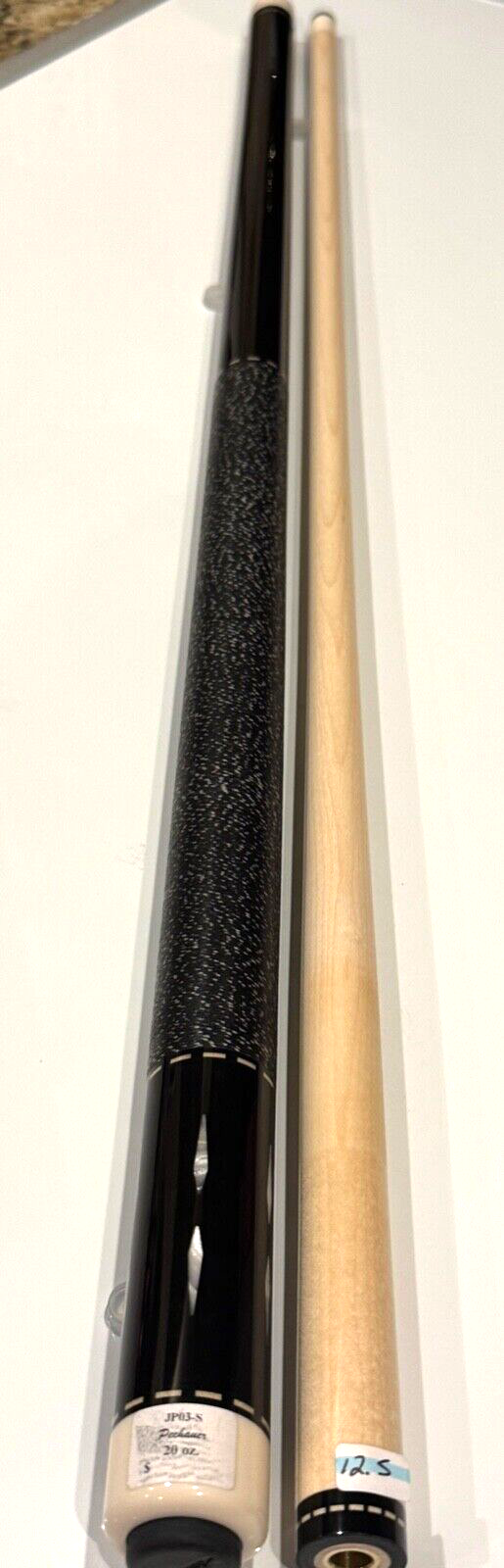 PECHAUER JP3 CUSTOM POOL CUE EBONY STAIN FIG MAPLE 12.75 NEW SHIP FREE FREE CASE