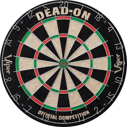 VIPER DEAD ON 17.75 REG SIZE STEEL TIP BRISTLE DART BOARD STAPLE FREE SHIPS FREE