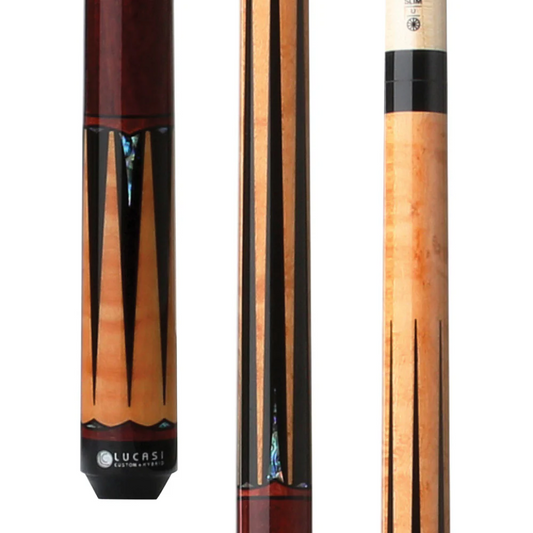 LUCASI LHLE4 POOL CUE HYBRID SLIM SHAFT UNILOC JOINT NEW FREE SHIPPING FREE CASE