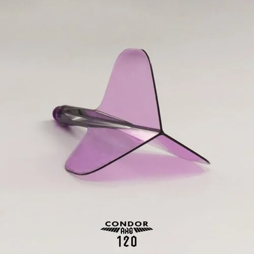 CONDOR AXE 120 LONG PURPLE DART FLIGHTS 30 MM STANDARD 3 WING SHIP FREE NEW