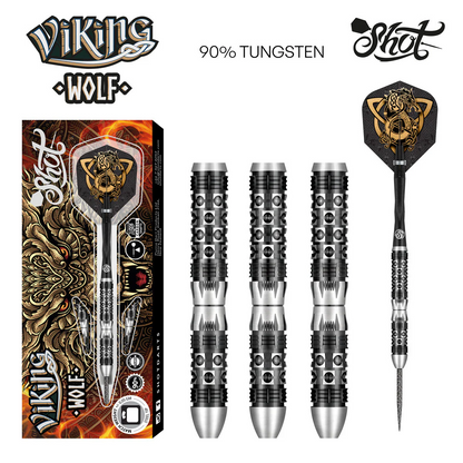 SHOT DARTS MODEL VIKING WOLF 25 GRAM STEEL TIP NEW  SHIPS FREE FREE FLIGHTS