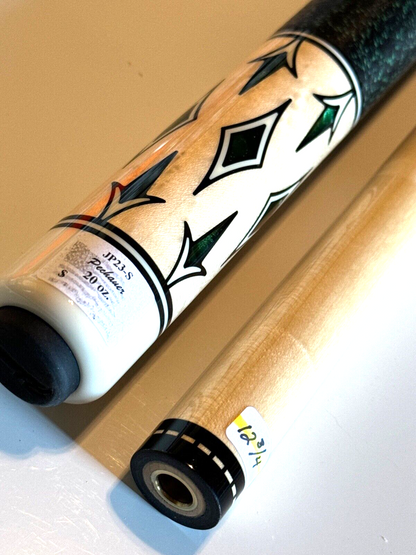 PECHAUER JP23S POOL CUE 12.75MM NATURAL STAIN EMERALD INLAY SHIPS FREE FREE CASE