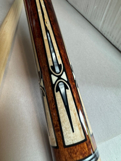 PECHAUER JP20 POOL CUE 12.75 MM DANISH STAIN NATURAL INLAY SHIPS FREE FREE CASE