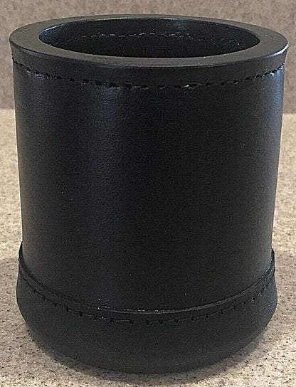 2 LEATHER DICE CUP RIBBED WALLS COMMERCIAL GRDE PADDED 5 FREE  DICE SHIPS FREE