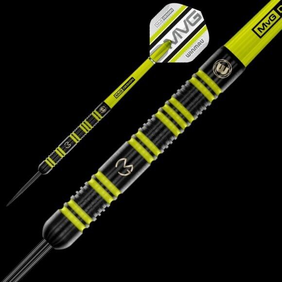 WINMAU MVG VAN GERWEN PRO SERIES 85% TUNGSTEN STEEL TIP DARTS 23 GR SHIPS FREE