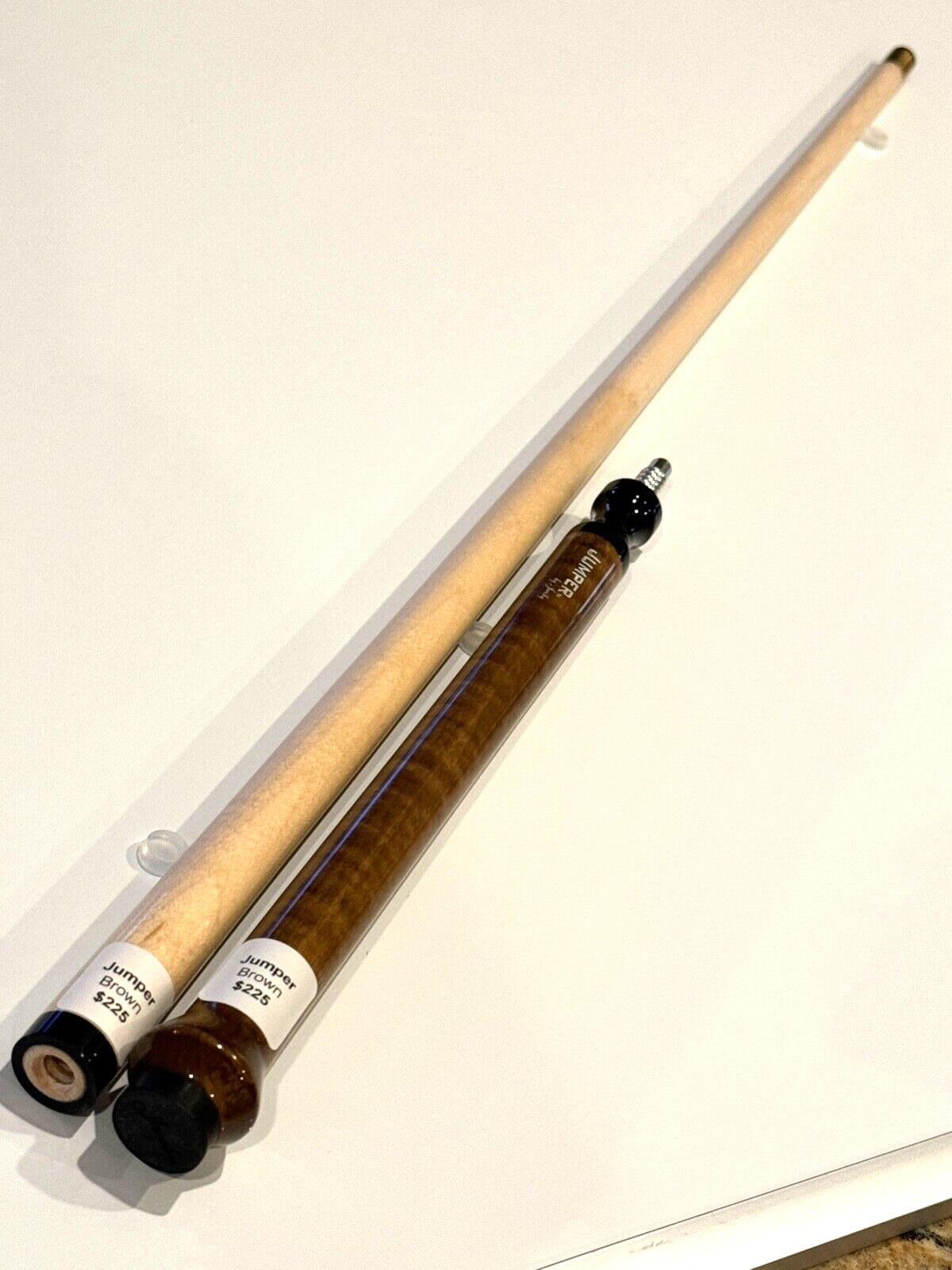 JACOBY JUMP CUE THE JUMPER BROWN STAIN NEW DESIGN FREE SHIPPING FREE CASE TOO!!