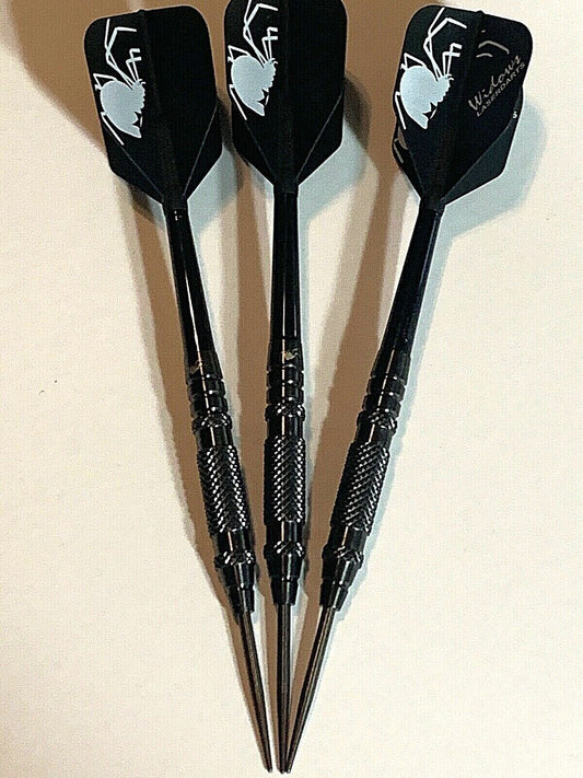 BLACK WIDOW STEEL TIP DARTS 27 GRAM MOVABLE POINT FREE SHIPPING FREE FLIGHTS