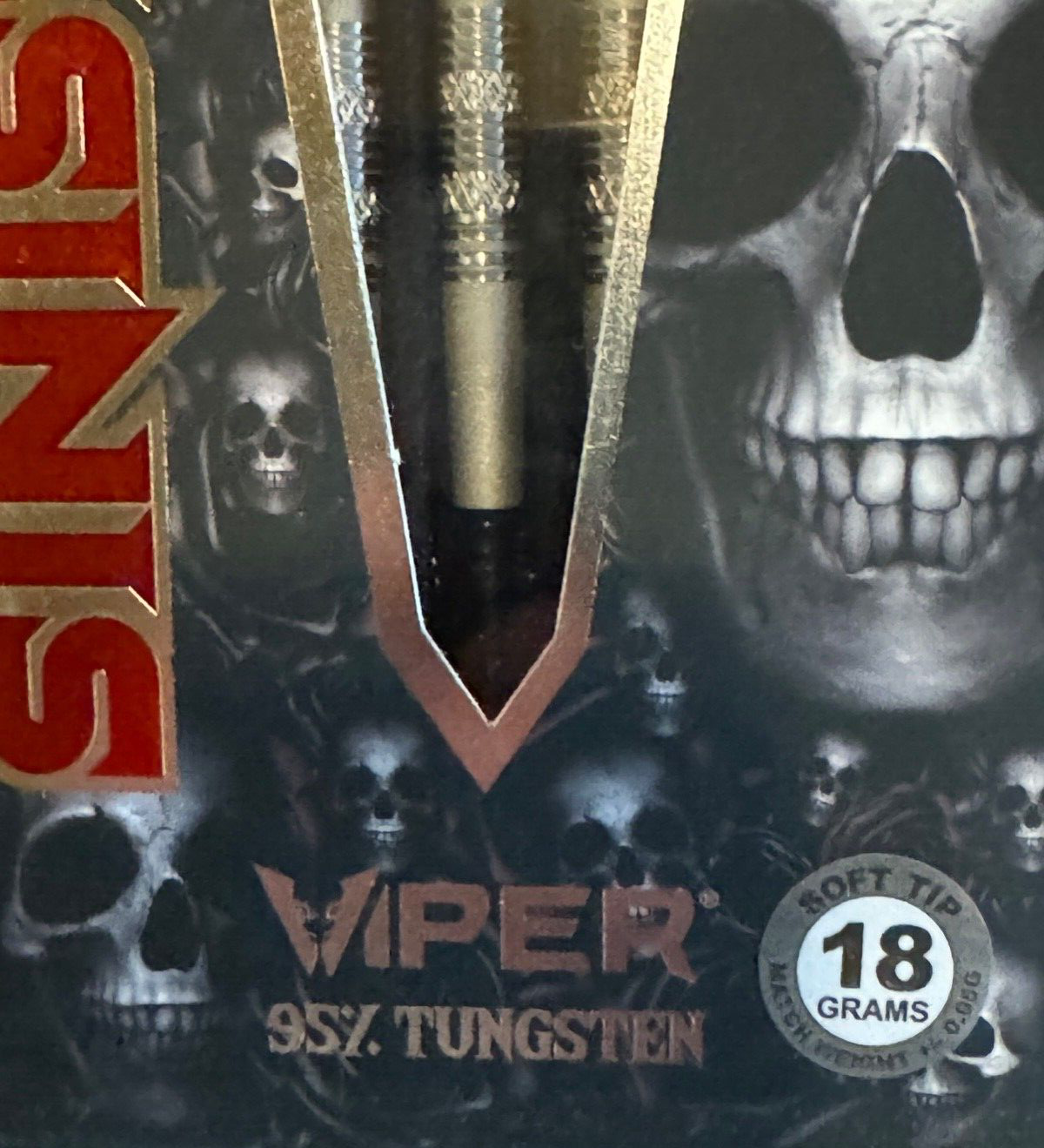 VIPER SINISTER DARTS FROM GLD 18 GRAM NEW SHIPS FREE FLIGHTS FREE 21-3125-18