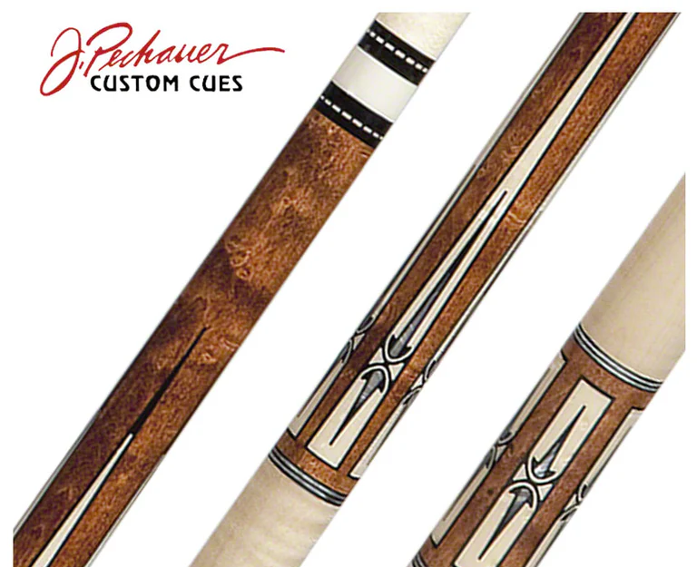 PECHAUER JP20 POOL CUE 12.75 MM DANISH STAIN NATURAL INLAY SHIPS FREE FREE CASE